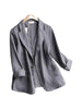 Women's Loose Fit Cotton Suit Collar One Button Vest for Office in Spring