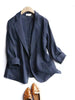 Women's Loose Fit Cotton Suit Collar One Button Vest for Office in Spring