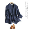 Women's Loose Fit Cotton Suit Collar One Button Vest for Office in Spring