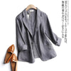 Women's Loose Fit Cotton Suit Collar One Button Vest for Office in Spring