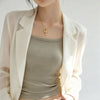 Women's Cotton Round Neck Solid Color Sleeveless Vest Top for Layering in White Black