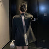 Women's Single-Breasted Synthetic Fiber Blend Notched Lapel Mid-Sleeve Solid Color Blazer Jacket for Sophisticated Style in Spring Fall