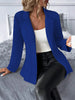 Women's Slim Fit Lapel Long Sleeve No Buckle Solid Color Imitation Cotton Blazer for Office Style Spring in Classic Neutral