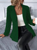 Women's Slim Fit Lapel Long Sleeve No Buckle Solid Color Imitation Cotton Blazer for Office Style Spring in Classic Neutral