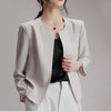 Women's Halter Neck Long Sleeve Polyester Cardigan in Elegant White and Black for Sophisticated Style Everyday Wear