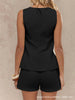 Women's Sleeveless Spandex Solid Color European Style Casual Jacket for Spring Summer in Ivory Pink Khaki Black
