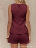 Women's Sleeveless Spandex Solid Color European Style Casual Jacket for Spring Summer in Ivory Pink Khaki Black