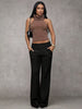 Women's Casual Long Length Dress with Pocket for Pairing with Boots for Spring in Black