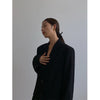 Women's Loose Fit Polyester Solid Color Suit Collar Long Sleeve Single Breasted Two Button Casual Office Blazer Jacket for Spring