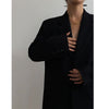 Women's Loose Fit Polyester Solid Color Suit Collar Long Sleeve Single Breasted Two Button Casual Office Blazer Jacket for Spring