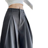 Women's Loose Fit Polyester Solid Color Casual Wide Leg Pants with Elastic High Waist for Spring Summer Office Office in Khaki Black Green