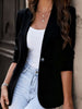 Women's Slim Fit Single Button Solid Color V-Neck Long Sleeve Blazer with Buttons for Office Summer in White Black Yellow Apricot
