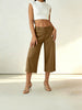 Women's Straight Leg Elastic Waist Polyester Solid Color Business Pants with Pockets for Summer Work in Gray