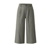 Women's Straight Leg Elastic Waist Polyester Solid Color Business Pants with Pockets for Summer Work in Gray