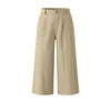 Women's Straight Leg Elastic Waist Polyester Solid Color Business Pants with Pockets for Summer Work in Gray