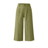 Women's Straight Leg Elastic Waist Polyester Solid Color Business Pants with Pockets for Summer Work in Gray