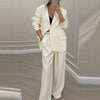 Women's Long Sleeve Color Matching Contrast Color Blended Office Pants for Summer in Black Apricot and Khaki