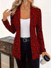 Women's One Button Polyester Blazer with Collar Long Sleeves and Irregular Design for Office Style