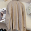 Women's Polyester Blazer, Notched Lapels, Two-Button Front and Relaxed Fit