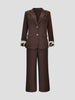 Women's Elegant Polyester Solid Color Long Sleeve Pants with Solid Color Design for Autumn Work Office