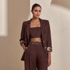 Women's Elegant Polyester Solid Color Long Sleeve Pants with Solid Color Design for Autumn Work Office