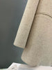 Women's Loose Fit Double Breasted Polyester Blazer with Suit Collar Long Sleeves and Buttons for Office in Autumn