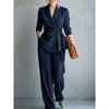 Women's Long Sleeve Solid Color Polyester Pants Casual Office Style Summer Pants for Women in Green Apricot Red Black