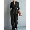 Women's Long Sleeve Solid Color Polyester Pants Casual Office Style Summer Pants for Women in Green Apricot Red Black