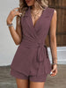 Women's Sleeveless Spandex Solid Color Lace Up Pants for Summer Office Style in Blue Black Khaki Pink