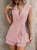 Women's Sleeveless Spandex Solid Color Lace Up Pants for Summer Office Style in Blue Black Khaki Pink