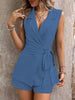 Women's Sleeveless Spandex Solid Color Lace Up Pants for Summer Office Style in Blue Black Khaki Pink