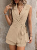 Women's Sleeveless Spandex Solid Color Lace Up Pants for Summer Office Style in Blue Black Khaki Pink
