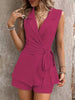Women's Sleeveless Spandex Solid Color Lace Up Pants for Summer Office Style in Blue Black Khaki Pink