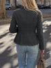 Women's Blazer, Lapel Collar, Long Sleeves and Flared A-Line Silhouette