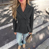 Women's Blazer, Lapel Collar, Long Sleeves and Flared A-Line Silhouette