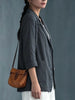 Women's Cotton Blazer, Washed Finish, Two-Button Front and Long Sleeves