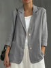 Women's Cotton Blazer, Washed Finish, Two-Button Front and Long Sleeves