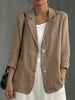 Women's Cotton Blazer, Washed Finish, Two-Button Front and Long Sleeves