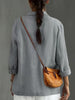 Women's Cotton Blazer, Washed Finish, Two-Button Front and Long Sleeves