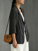 Women's Cotton Blazer, Washed Finish, Two-Button Front and Long Sleeves