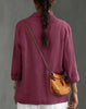 Women's Cotton Blazer, Washed Finish, Two-Button Front and Long Sleeves