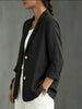 Women's Cotton Blazer, Washed Finish, Two-Button Front and Long Sleeves