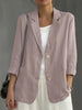 Women's Cotton Blazer, Washed Finish, Two-Button Front and Long Sleeves