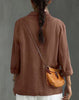 Women's Cotton Blazer, Washed Finish, Two-Button Front and Long Sleeves