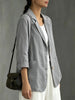 Women's Cotton Blazer, Washed Finish, Two-Button Front and Long Sleeves