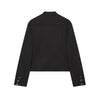 Women's Slim Fit Stand Collar Long Sleeve Zipper Polyester Blazer with Buttons European American Style for Summer in White Black Khaki