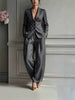 Women's Solid Color Polyester Long Sleeve Simple European American Style Pants for Casual Wear in Pink