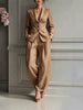 Women's Solid Color Polyester Long Sleeve Simple European American Style Pants for Casual Wear in Pink