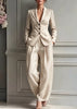 Women's Solid Color Polyester Long Sleeve Simple European American Style Pants for Casual Wear in Pink