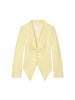 Women's Slim Fit Polyester Solid Color Suit Collar Long Sleeve Single Breasted Button Down Refined Style Jacket in White Black Pink Red